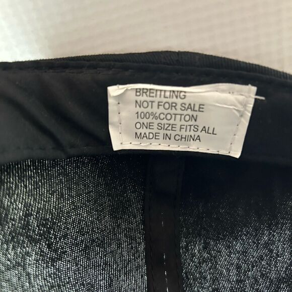 Breitling Watches 1884 Big Logo Embroidered Black Snapback Hat Cap - Picture 8 of 10